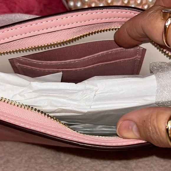 NEW Coach Slim Crossbody Bag in Powder Pink/LM - Picture 5 of 10